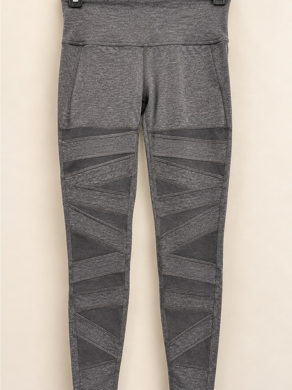 Lululemon Gray Moto Panel High Rise Leggings Size 6